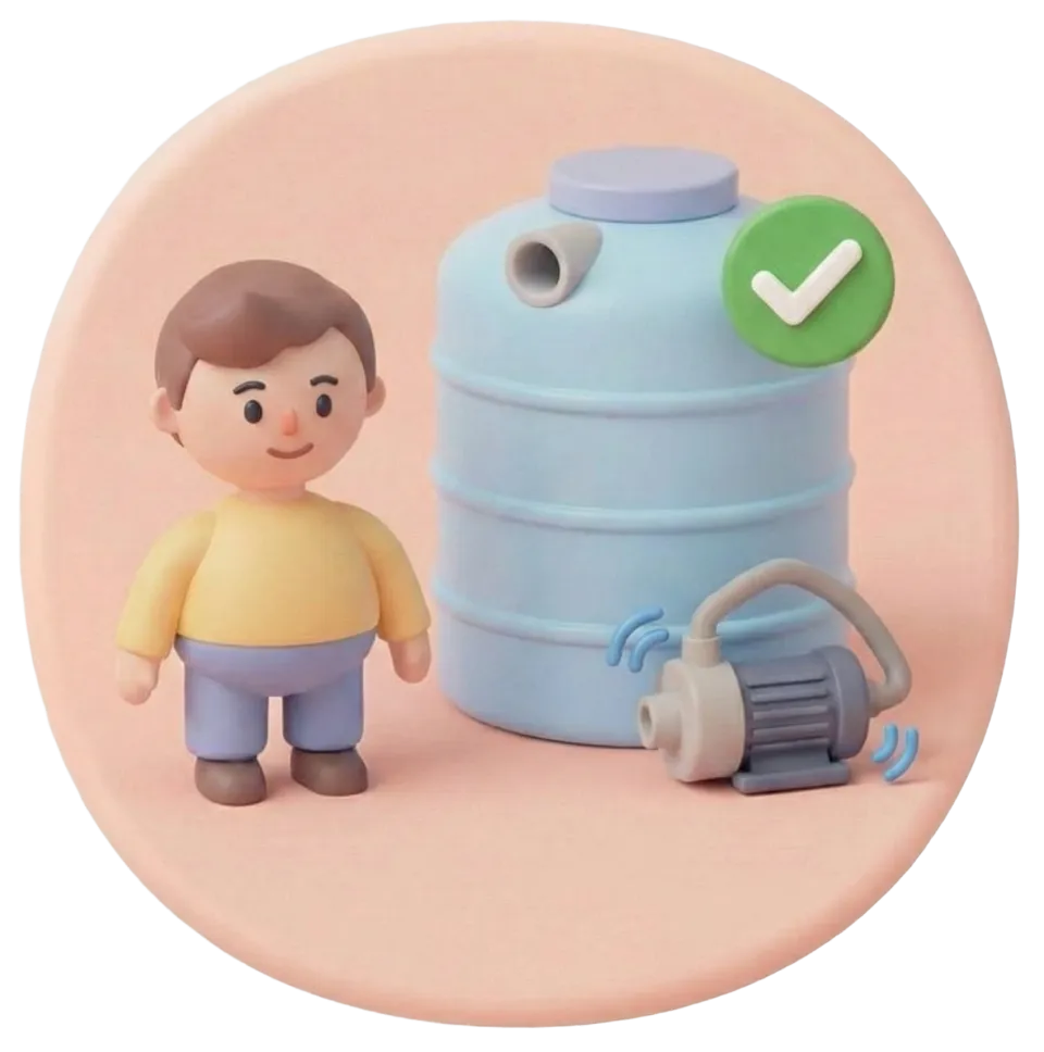 Relaxed homeowner with automated water management