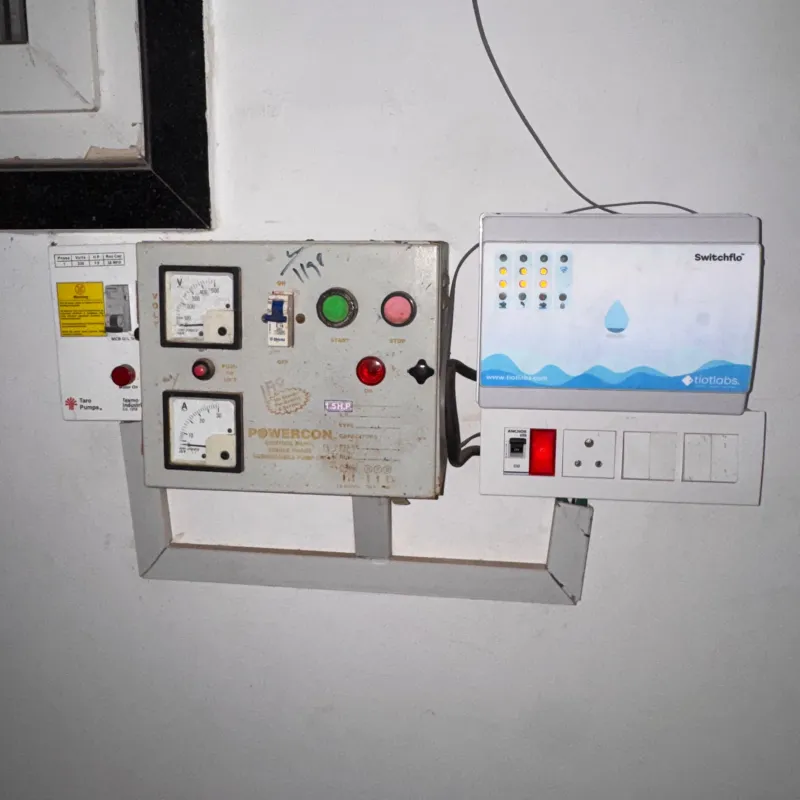 SwitchFlo installed in duplex house with borewell and sump, LB Nagar Hyderabad