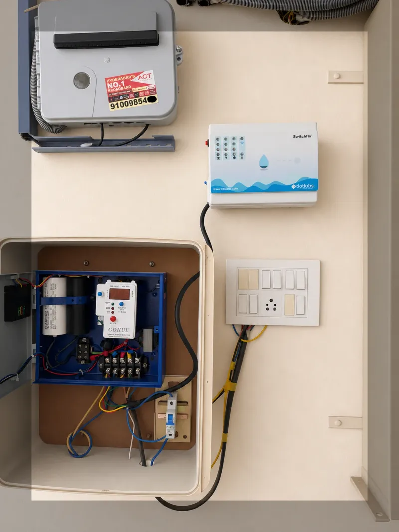 SwitchFlo installed in 3-floor apartment building, Hayathnagar Hyderabad